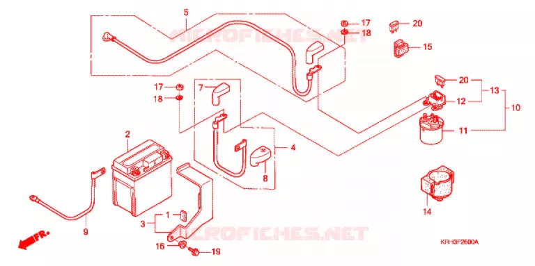 BATTERIE Honda MOTO 125 XR 2011  XR125LEKB