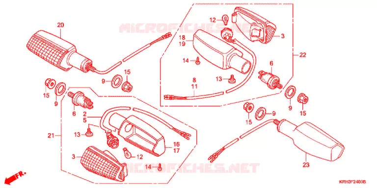 CLIGNOTANT Honda MOTO 125 XR 2011  XR125LEKB