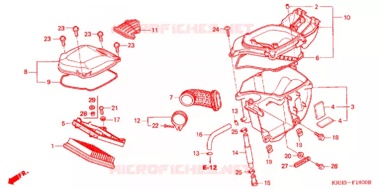 FILTRE A AIR Honda MOTO 125 XR 2013  XR125LEKB