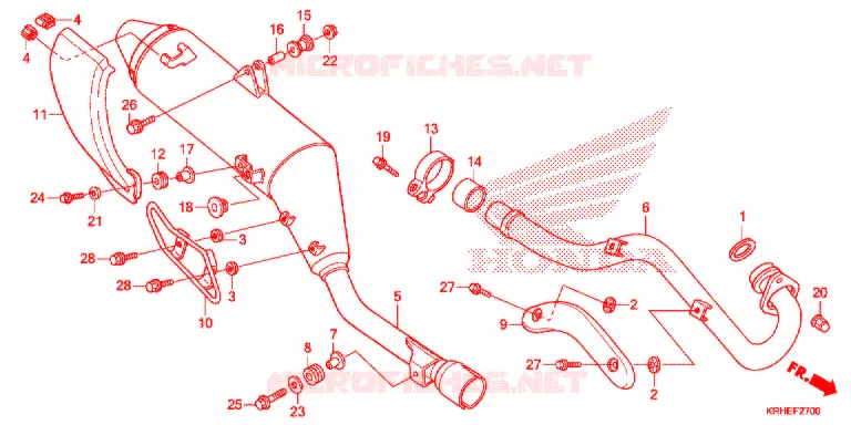 SILENCIEUX D'ECHAPPEMENT Honda MOTO 125 XR 2013  XR125LEKC