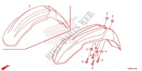 GARDE BOUE AVANT pour Honda XR 125 L ARRANQUE ELÉCTRICO 3LA 2012
