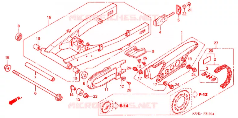BRAS OSCILLANT Honda MOTO 125 XR 2011  XR125LKB