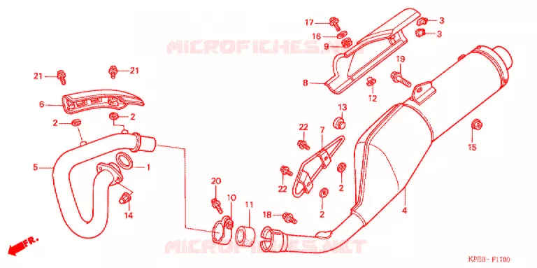 SILENCIEUX D'ECHAPPEMENT Honda MOTO 250 XR 2004  XR250HS3