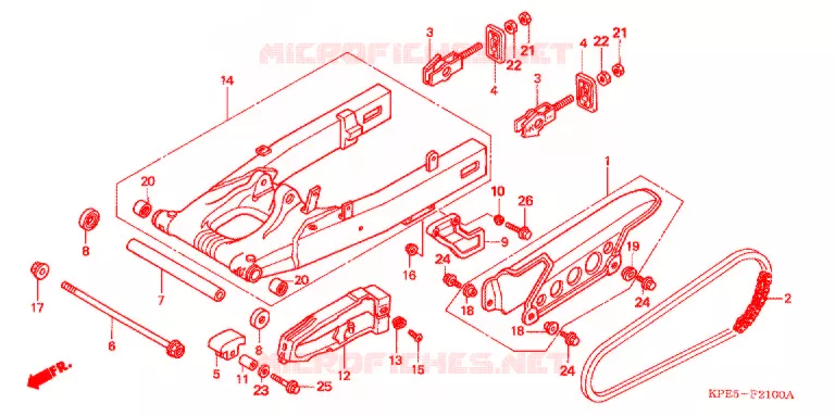 BRAS OSCILLANT Honda MOTO 250 XR 2007  XR250HS7