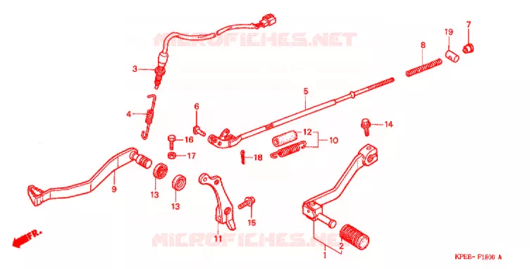 PEDALE Honda MOTO 250 XR 2004  XR250HSC3