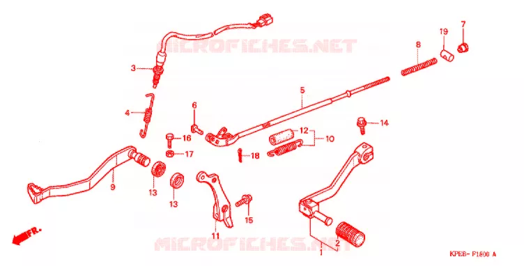 PEDALE Honda MOTO 250 XR 2004  XR250LS3