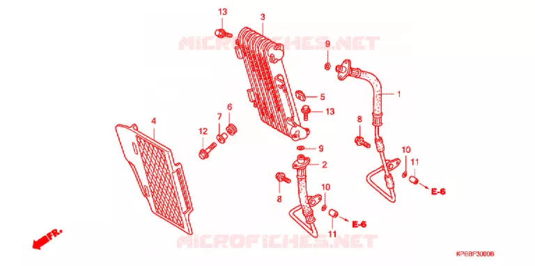 RADIATEUR D'HUILE Honda MOTO 250 XR 2003  XR250LS3