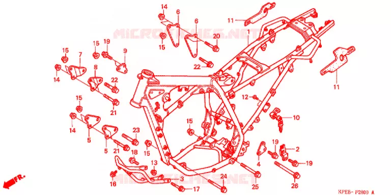 CADRE Honda MOTO 250 XR 2003  XR250LS3