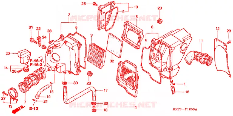 FILTRE A AIR Honda MOTO 250 XR 2006  XR250LS6