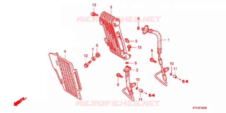 RADIATEUR D'HUILE Honda MOTO 250 XR 2006  XR250LS6