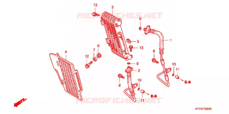RADIATEUR D'HUILE Honda MOTO 250 XR 2004  XR250LSC3
