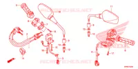 COMMODO   CABLE   RETROVISEUR pour Honda CB 1000 R ROUGE SIENNE 2015