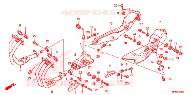 SILENCIEUX D'ECHAPPEMENT Honda MOTO 1000 CB 2015  CB1000RF