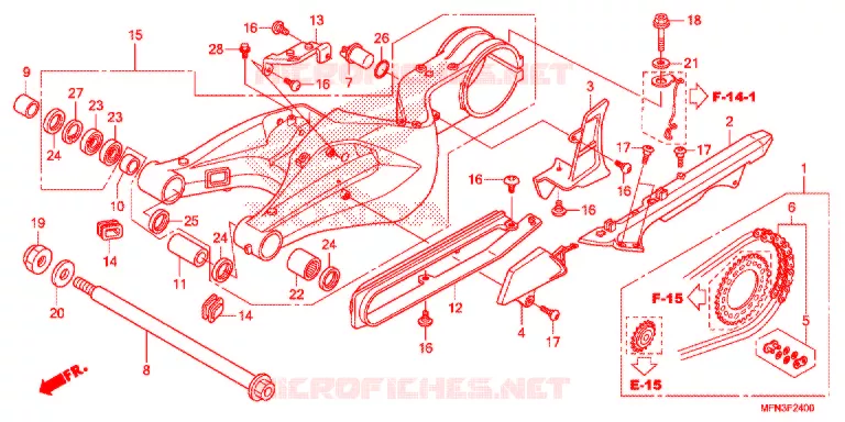 BRAS OSCILLANT Honda MOTO 1000 CB 2016  CB1000RF