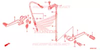 PEDALE pour Honda CB 1000 R HYPER ROUGE 2015