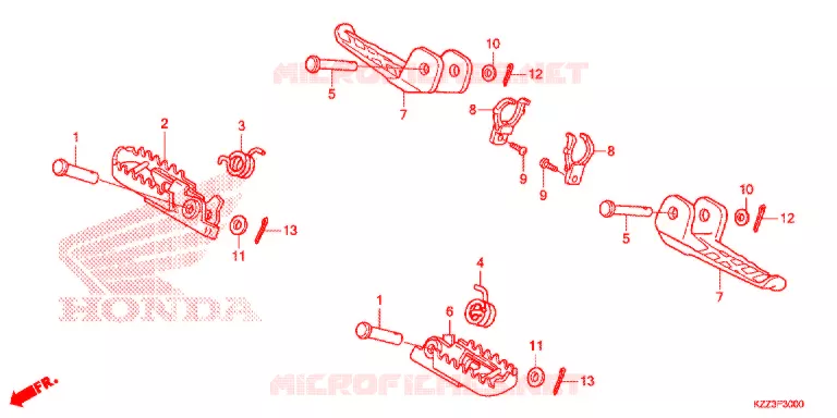 REPOSE PIED Honda MOTO 250 CRF 2016  CRF250LF