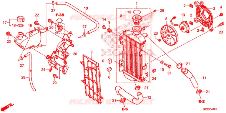 RADIATEUR Honda MOTO 250 CRF 2016  CRF250LF