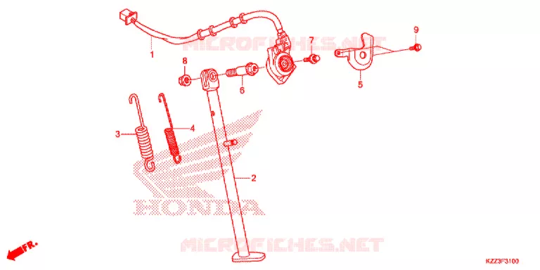 BEQUILLE Honda MOTO 250 CRF 2016  CRF250LF