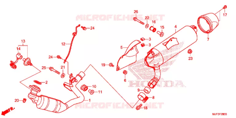 SILENCIEUX D'ECHAPPEMENT Honda MOTO 700 CTX 2015  CTX700AF