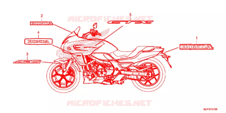 AUTOCOLLANTS Honda MOTO 700 CTX 2015  CTX700DF