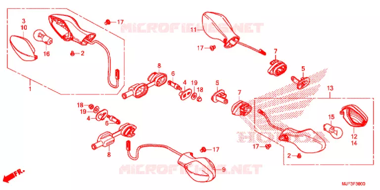 CLIGNOTANT Honda MOTO 700 CTX 2015  CTX700DF