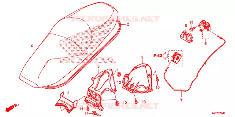 SELLE Honda SCOOTER 125 FORZA 2016  NSS125ADF