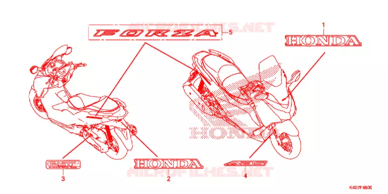 AUTOCOLLANTS Honda SCOOTER 125 FORZA 2016  NSS125ADF