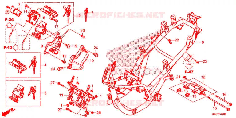 CADRE Honda SCOOTER 125 FORZA 2015  NSS125DF