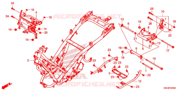 CADRE Honda SCOOTER 300 FORZA 2015  NSS300F