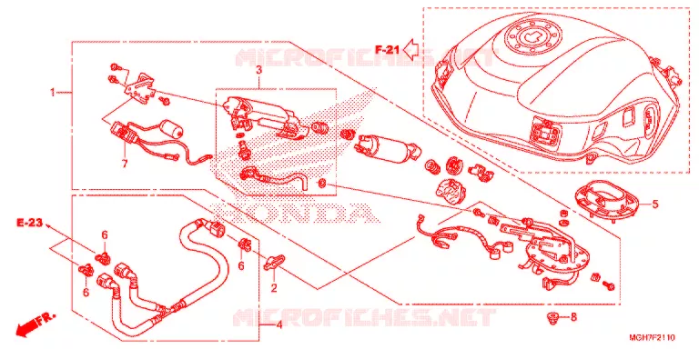 POMPE A ESSENCE Honda MOTO 1200 CROSSTOURER 2015  VFR1200XAF