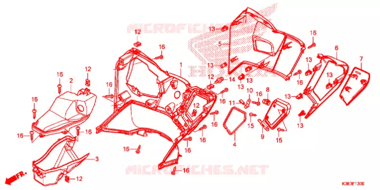 PROTEGE JAMBES Honda SCOOTER 150 PCX 2015  WW150EXF