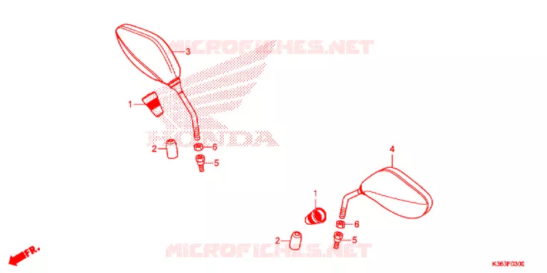 RETROVISEUR Honda SCOOTER 150 PCX 2015  WW150EXF