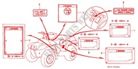 ETIQUETTE DE PRECAUTIONS (TRX200) pour Honda FOURTRAX 200 1991