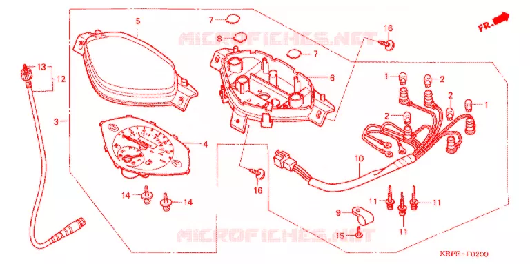 COMPTEUR Honda SCOOTER 100 LEAD 2004  SCV1003