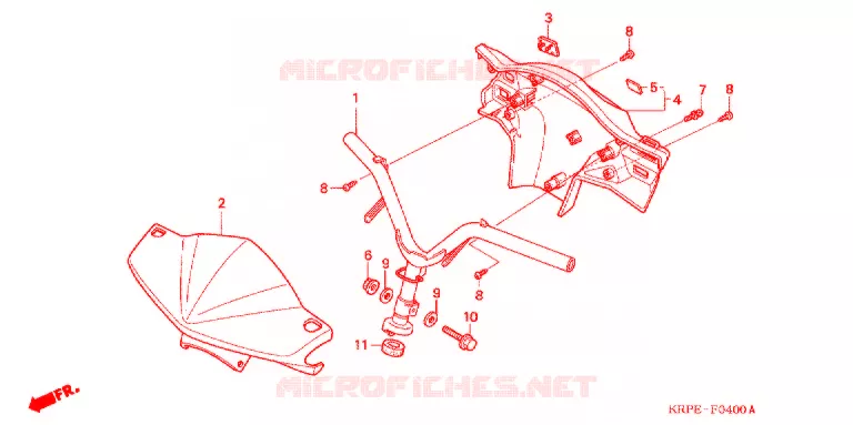GUIDON - CARENAGE Honda SCOOTER 100 LEAD 2004  SCV1003