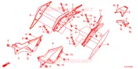 COUVERCLES LATERAUX pour Honda CBR 125 ROUGE 2013