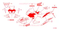 AUTOCOLLANTS (3) pour Honda CBR 125 REPSOL 2013