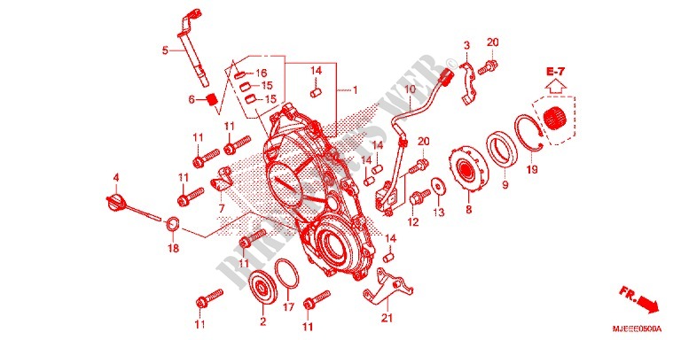 CARTER MOTEUR DROIT pour Honda CB 650 F ABS TRICOLOR 2014