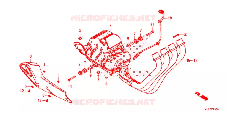 SILENCIEUX D'ECHAPPEMENT Honda MOTO 650 CB 2015  CB650FAE