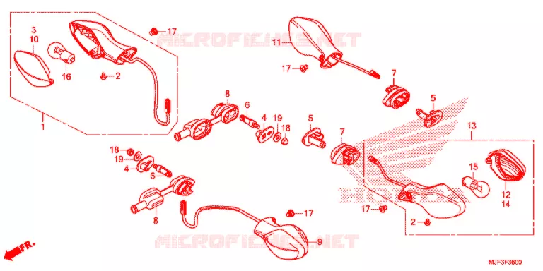 CLIGNOTANT Honda MOTO 700 CTX 2015  CTX700DF