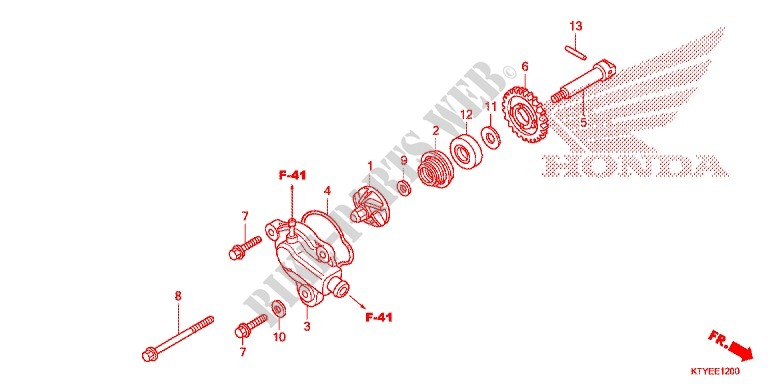 POMPE A EAU pour Honda CBR 125 REPSOL 2015