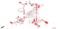 PEDALE pour Honda CBR 500 R ABS TRICOLOR 2015