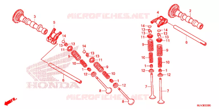ARBRE A CAMES - SOUPAPE Honda MOTO 500 CBR 2015  CBR500RAF