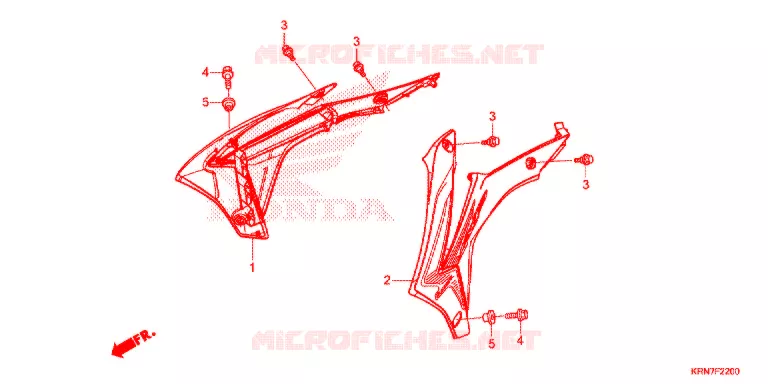 OUIES DE RADIATEUR Honda MOTO 250 CRF 2017  CRF250RG