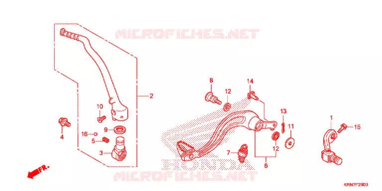 PEDALE - KICK Honda MOTO 250 CRF 2016  CRF250RG