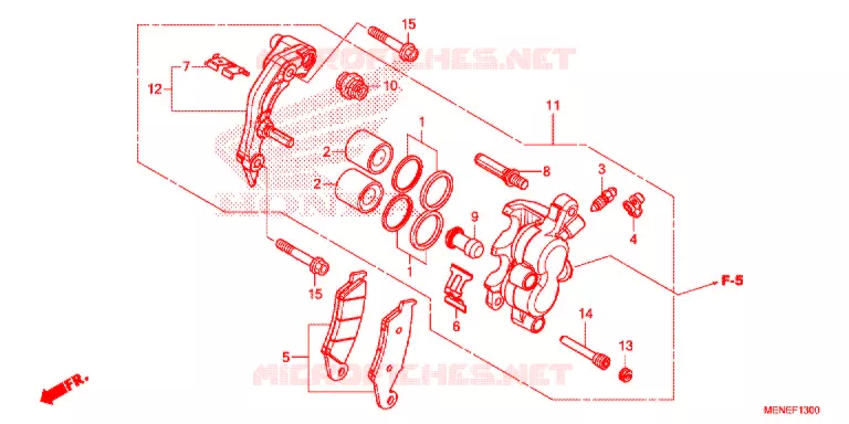 ETRIER DE FREIN AVANT Honda MOTO 450 CRF 2016  CRF450RG
