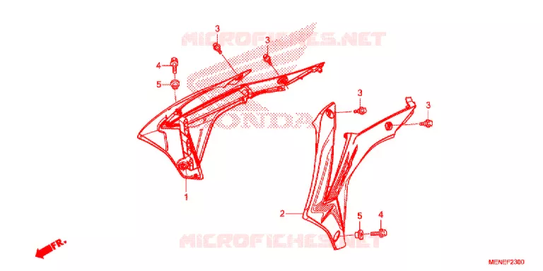 OUIES DE RADIATEUR Honda MOTO 450 CRF 2016  CRF450RG