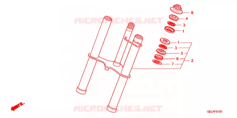 FOURCHE Honda MOTO 50 CRF 2008  CRF50F8