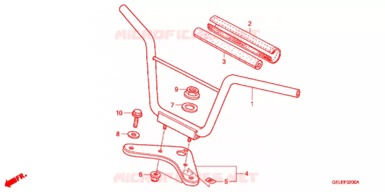 GUIDON - TE DE FOURCHE Honda MOTO 50 CRF 2008  CRF50F8