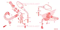 COMMODO   CABLE   RETROVISEUR pour Honda CB 1000 R ABS HYPER RED 2015